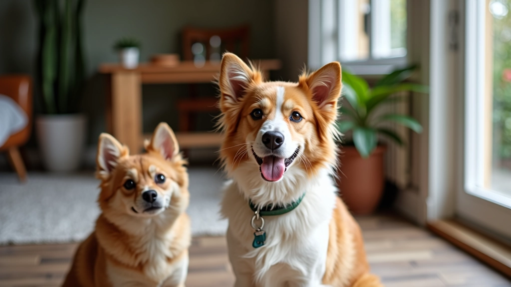 Kat en hond samen in huis