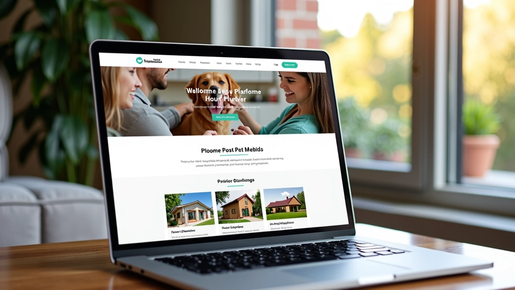 Laptop met zoekplatform voor huurwoningen open
